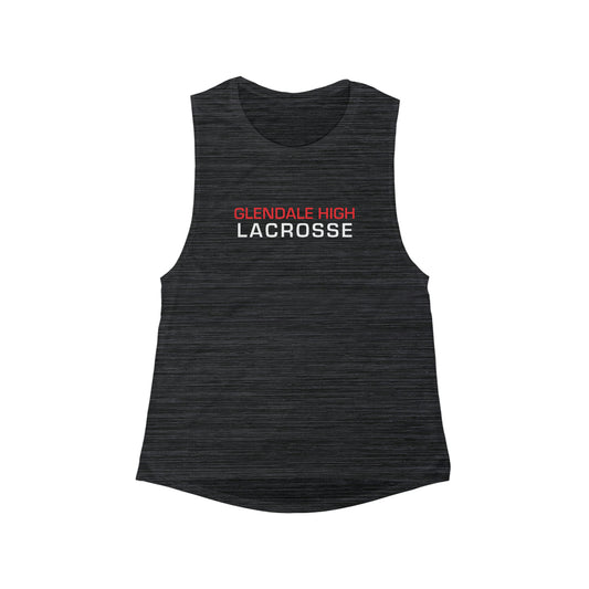 Women's Glendale HS Lacrosse Bella + Canvas Flowy Scoop Muscle Tank