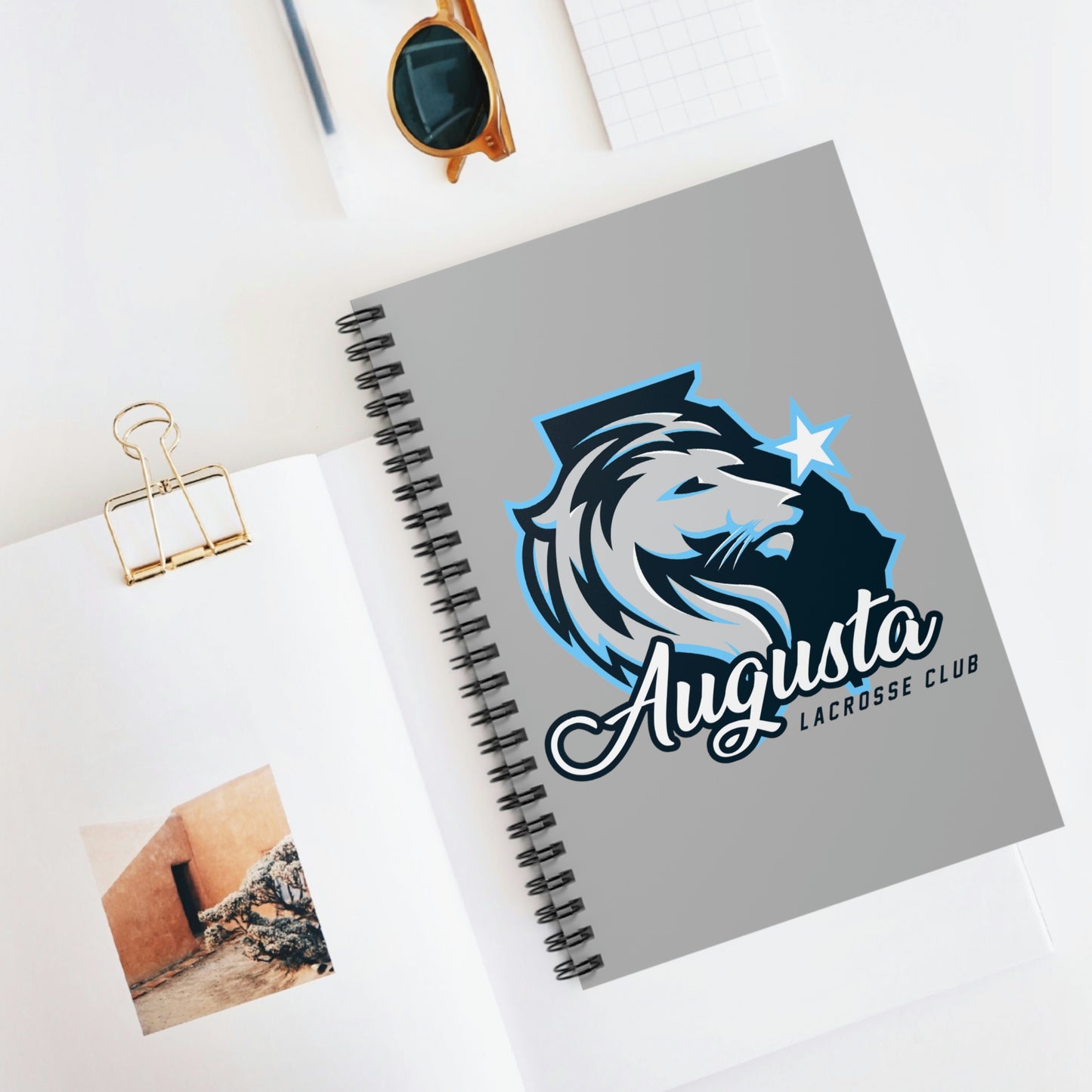 Augusta Lacrosse Spiral Notebook - Ruled Line (8" x 6")