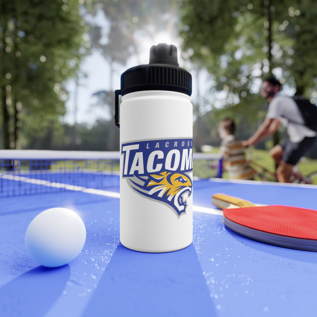 Tacoma Tigers Lacrosse Stainless Steel Water Bottle - Sports Lid