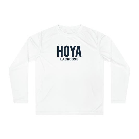 Adult Hoyas Lacrosse Performance Long Sleeve Shirt