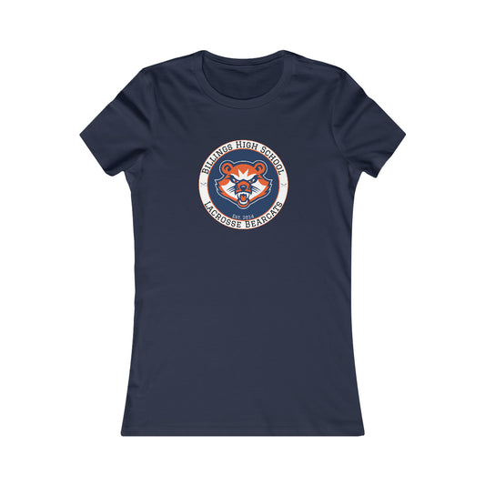 Women's Billings Bearcats Lacrosse Bella + Canvas Short Sleeve Cotton Tee