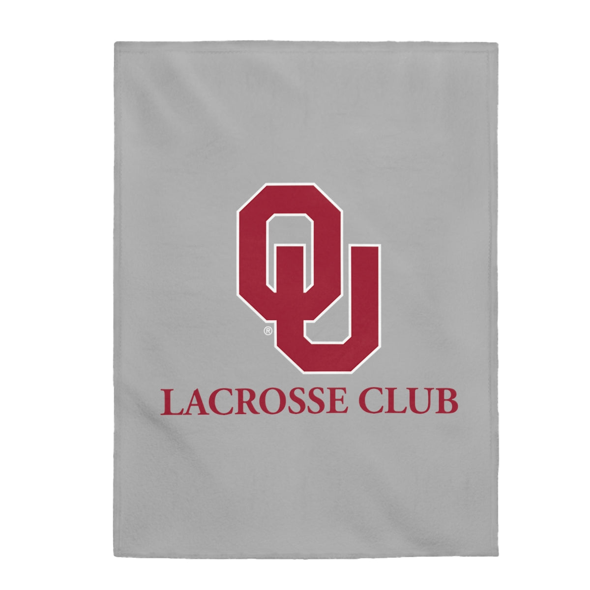 Oklahoma University Lacrosse Velveteen Plush Blanket