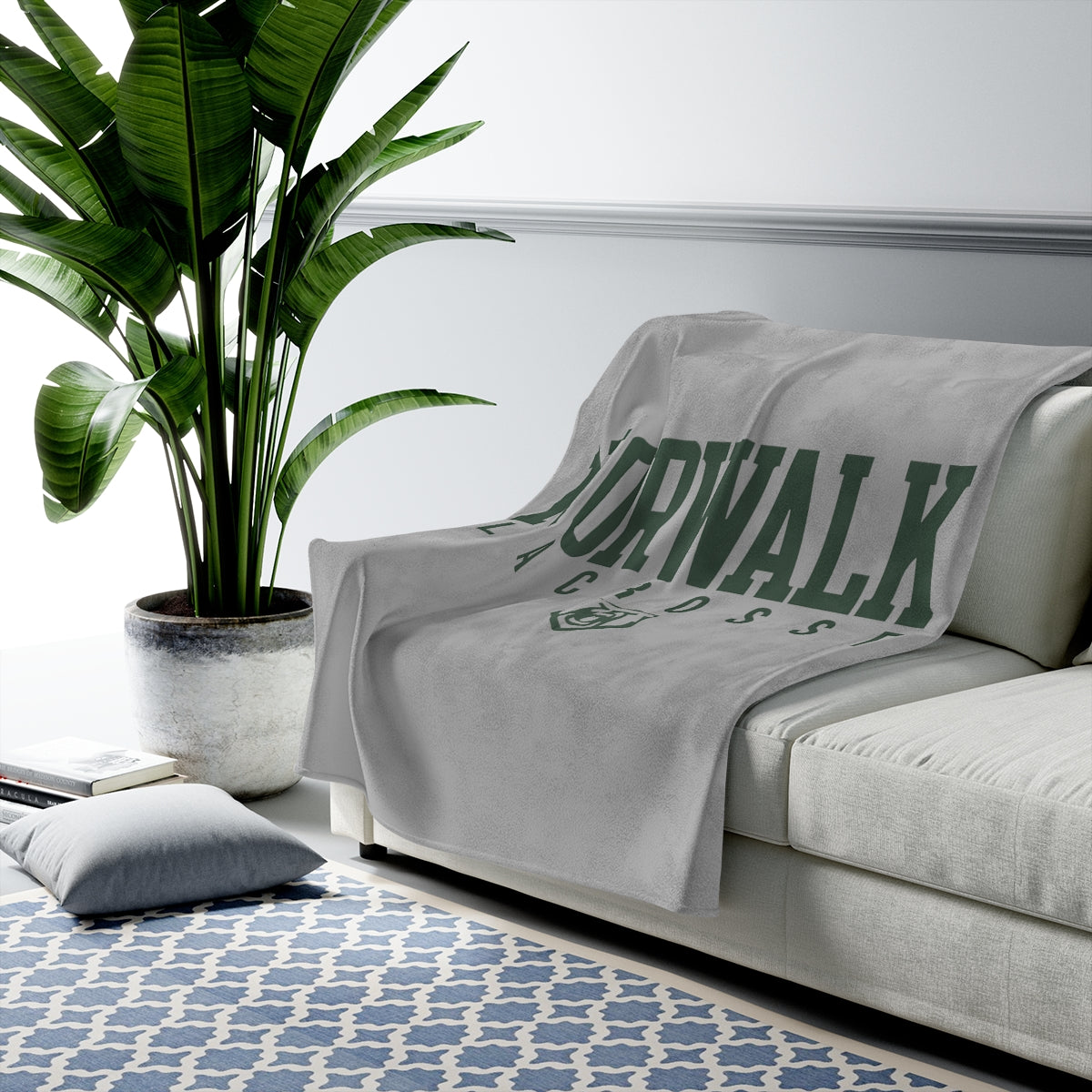 Norwalk Lacrosse Velveteen Plush Blanket