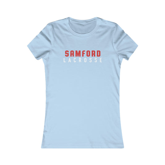 Women's Samford Lacrosse Bella + Canvas Short Sleeve Cotton Tee