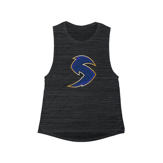 Women's Salt Lake Storm Lacrosse Bella + Canvas Flowy Scoop Muscle Tank