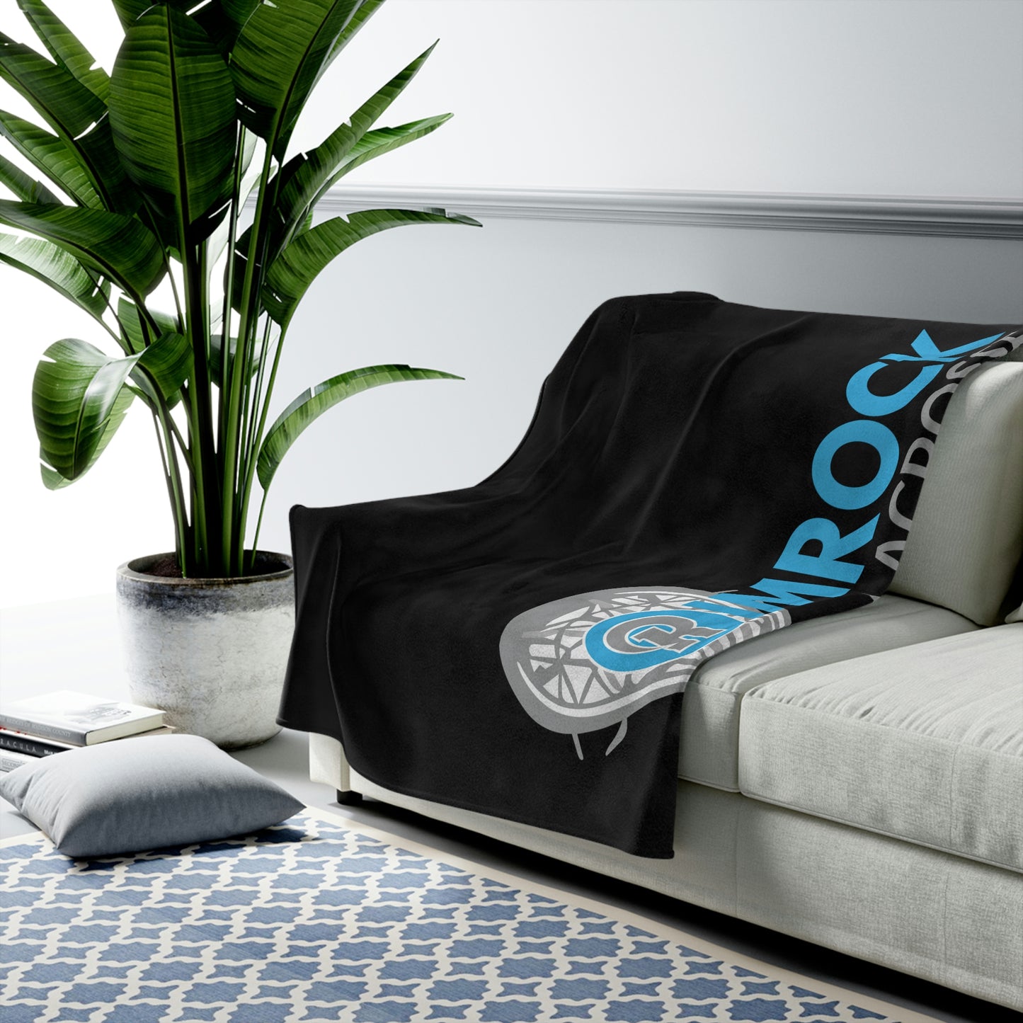 Rimrock Lacrosse Velveteen Plush Blanket