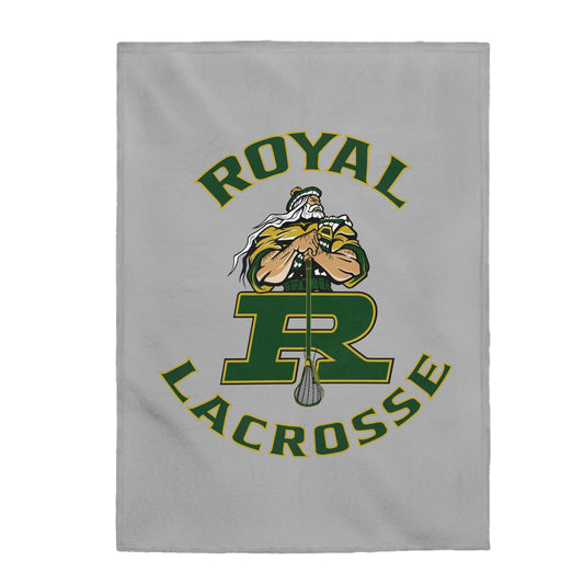 Royal HS Lacrosse Velveteen Plush Blanket