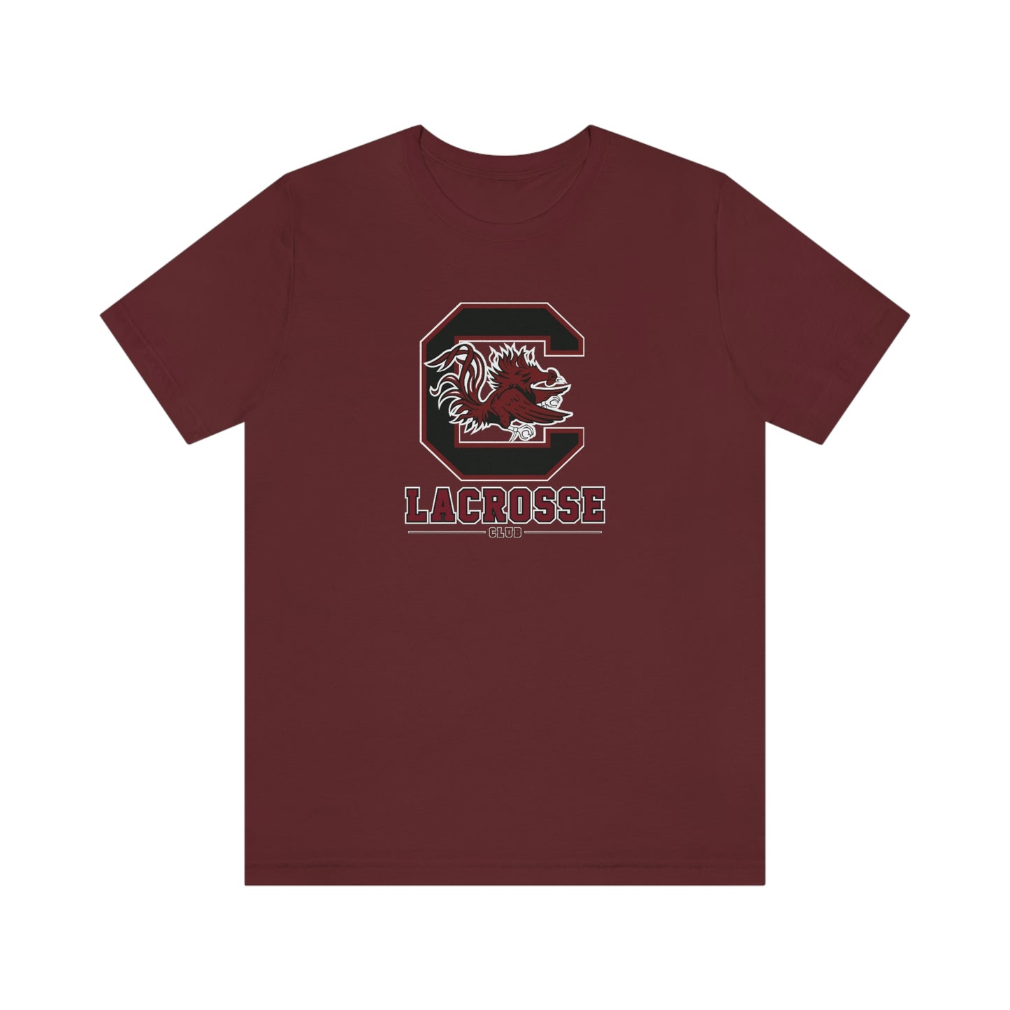 Adult Gamecocks Lacrosse Bella + Canvas Short Sleeve Cotton Tee