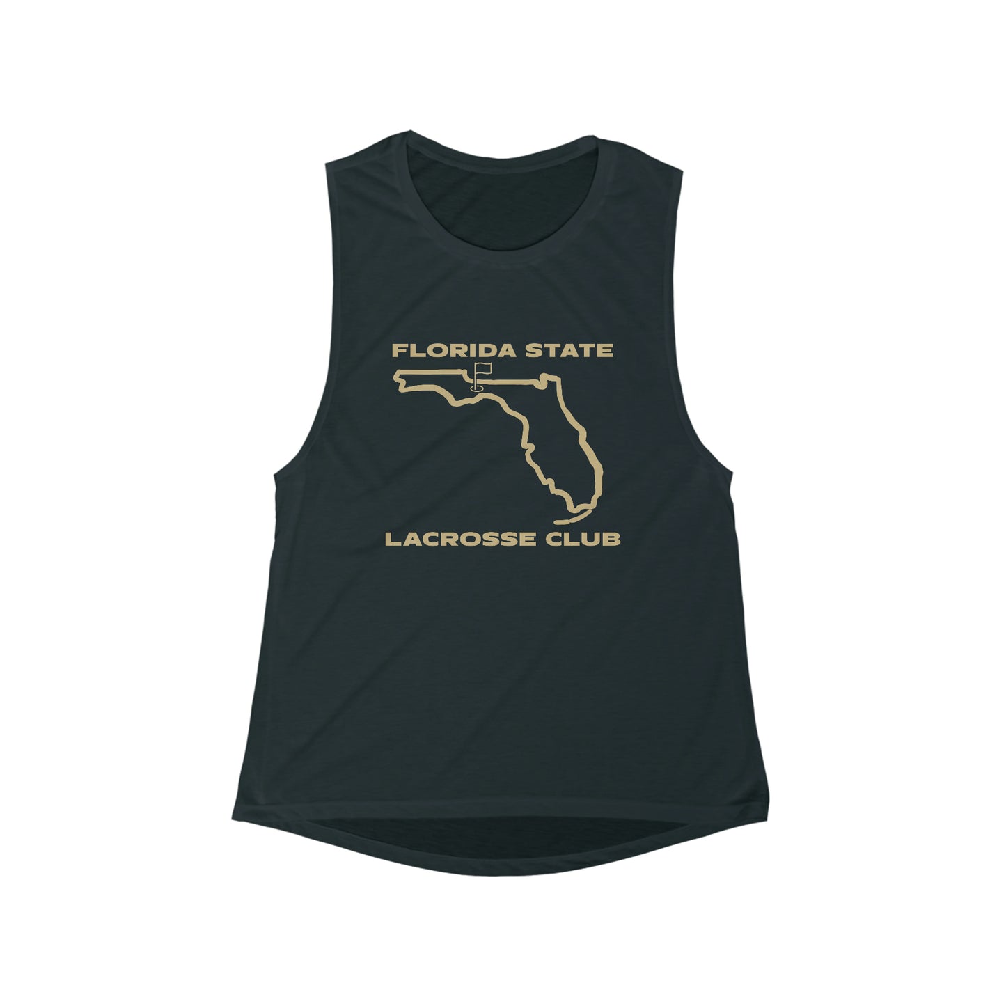 Women's FSU Lacrosse Bella + Canvas Flowy Scoop Muscle Tank