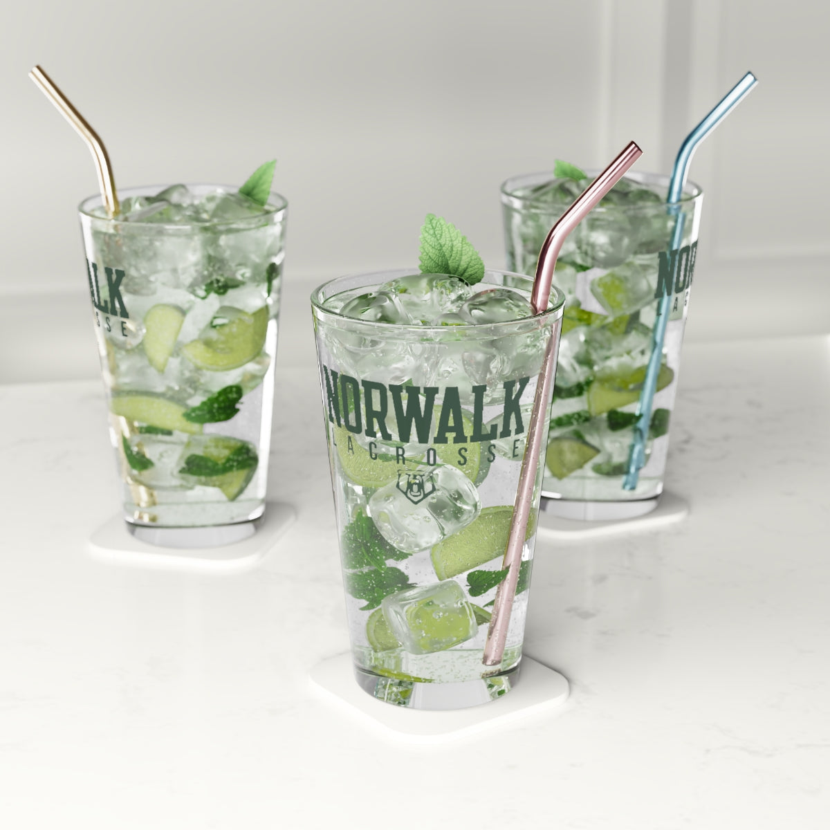 Norwalk Lacrosse Pint Glass - 16oz