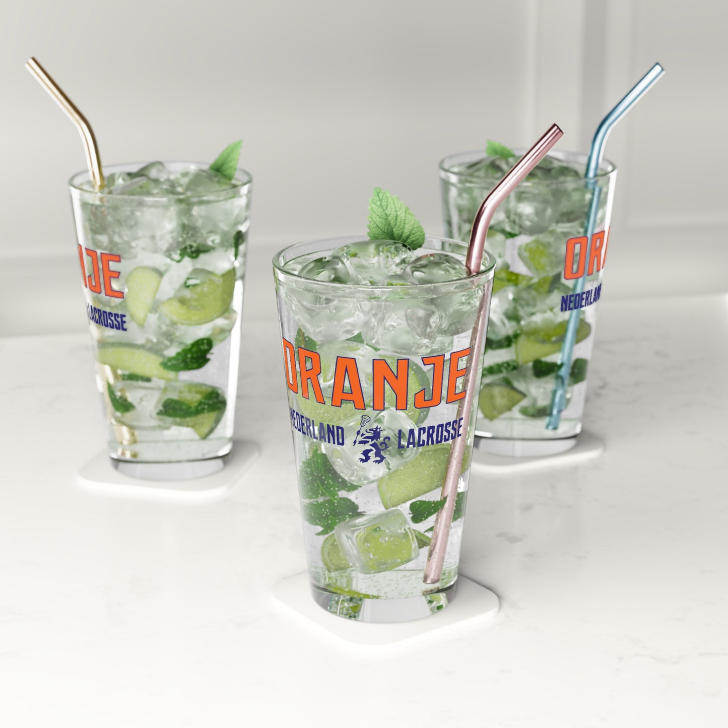 Netherlands Lacrosse Pint Glass