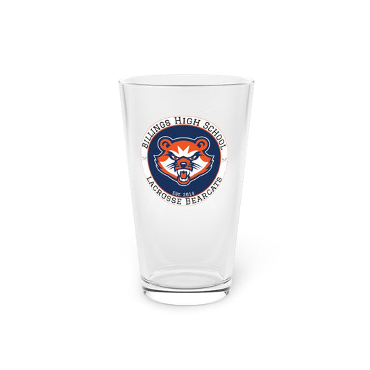 Billings Bearcats Lacrosse Pint Glass - 16oz