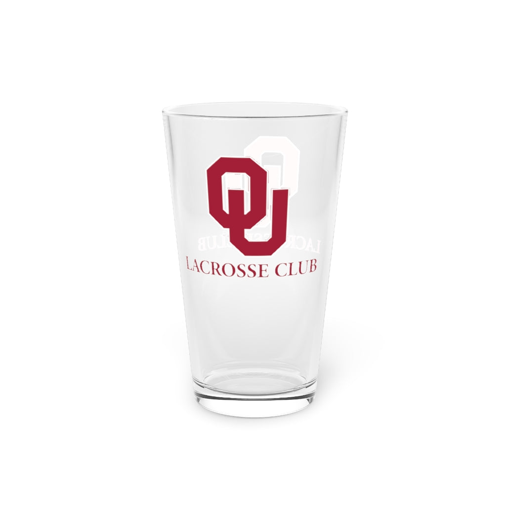Oklahoma University Lacrosse Pint Glass - 16oz