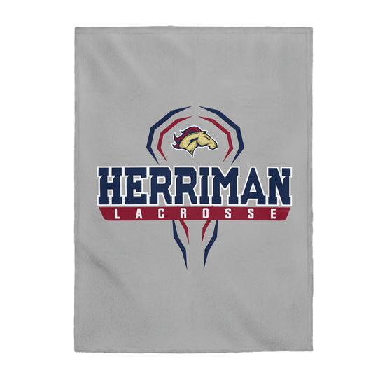 Herriman Lacrosse Velveteen Plush Blanket