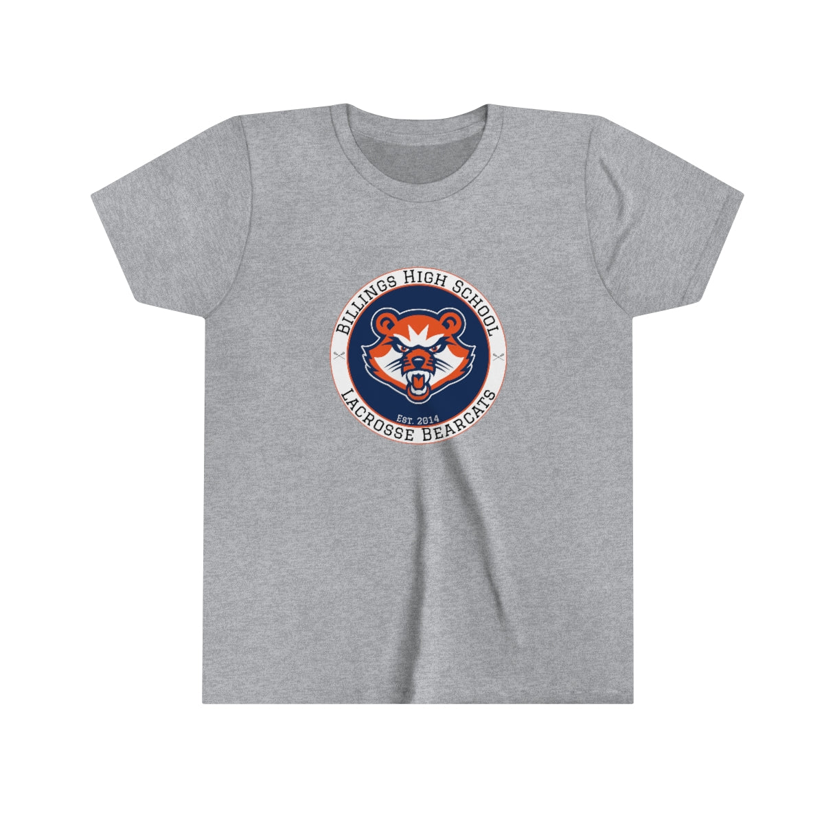 Youth Billings Bearcats Lacrosse Bella + Canvas Short Sleeve Tee