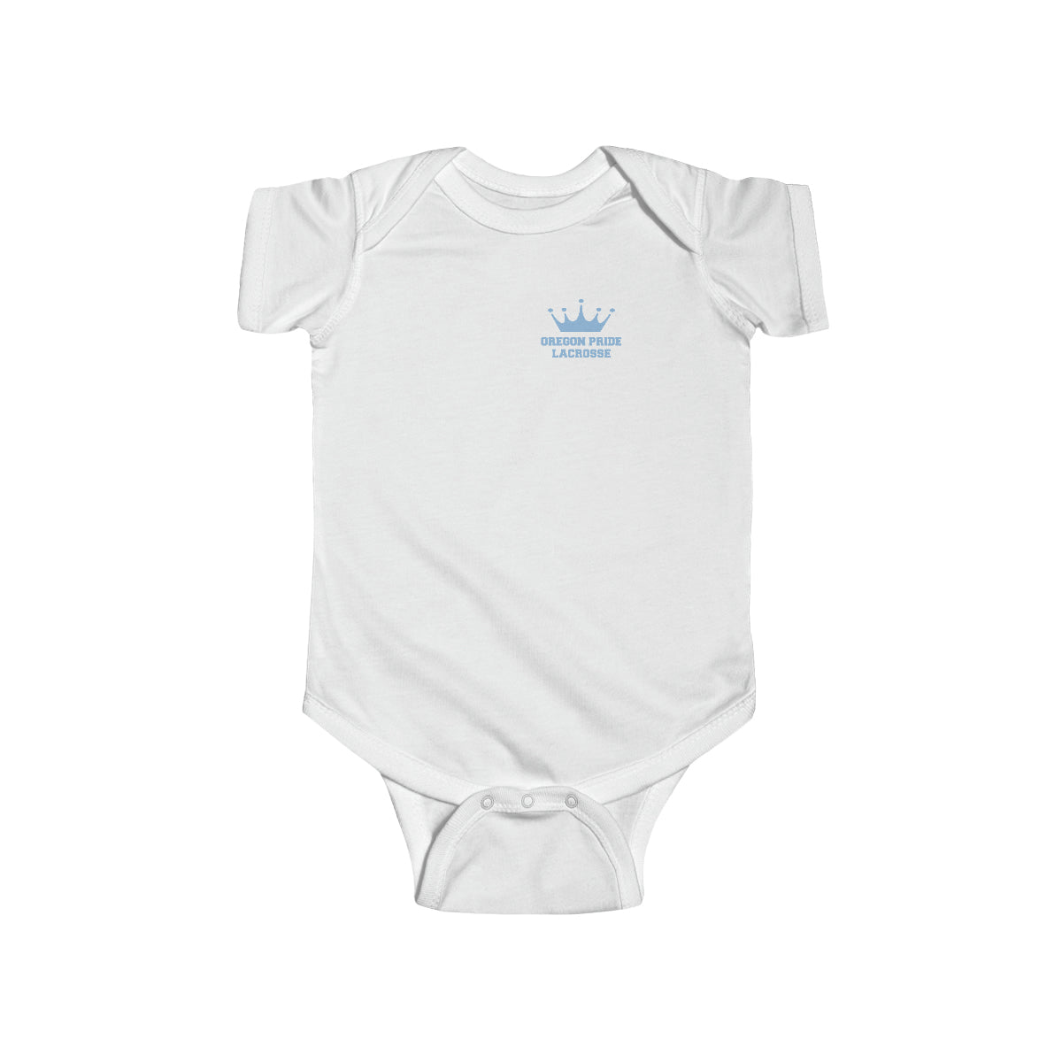 Infant Oregon Pride Lacrosse Rabbit Skins Onesie