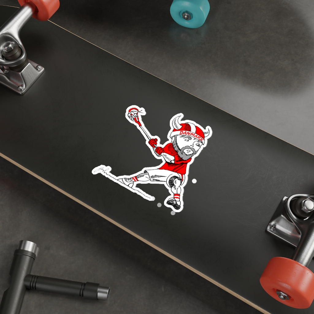 Danish Lacrosse Die-Cut Stickers