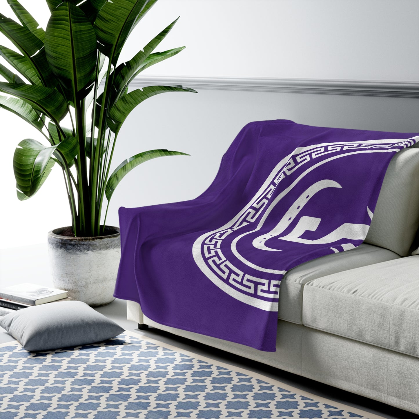 Sumner Spartans Lacrosse Velveteen Plush Blanket