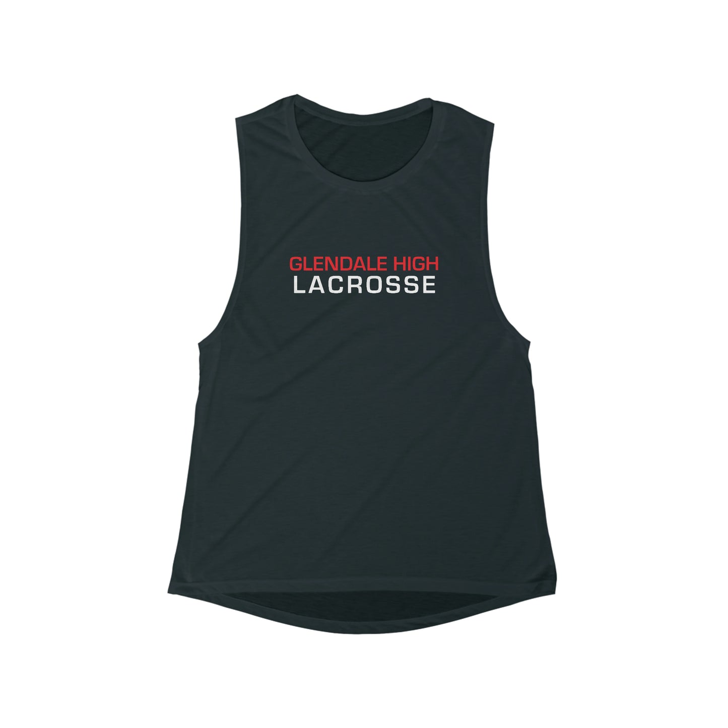 Women's Glendale HS Lacrosse Bella + Canvas Flowy Scoop Muscle Tank