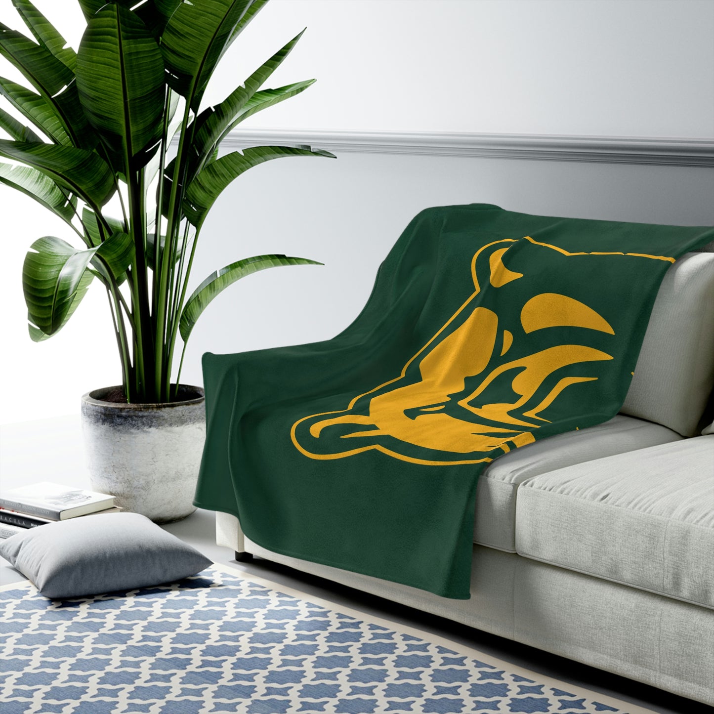 Baylor Lacrosse Velveteen Plush Blanket