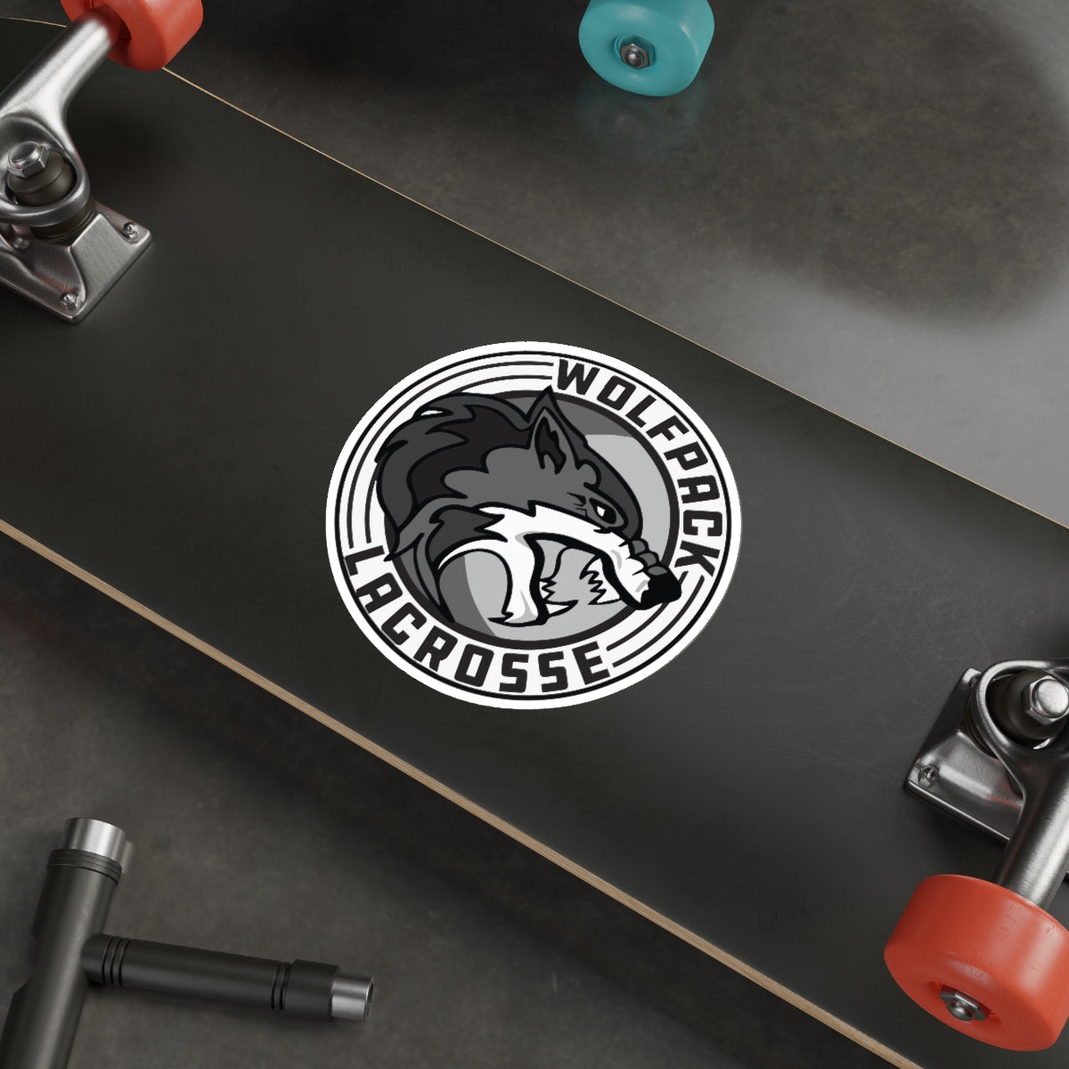 Wolfpack Lacrosse Die-Cut Sticker