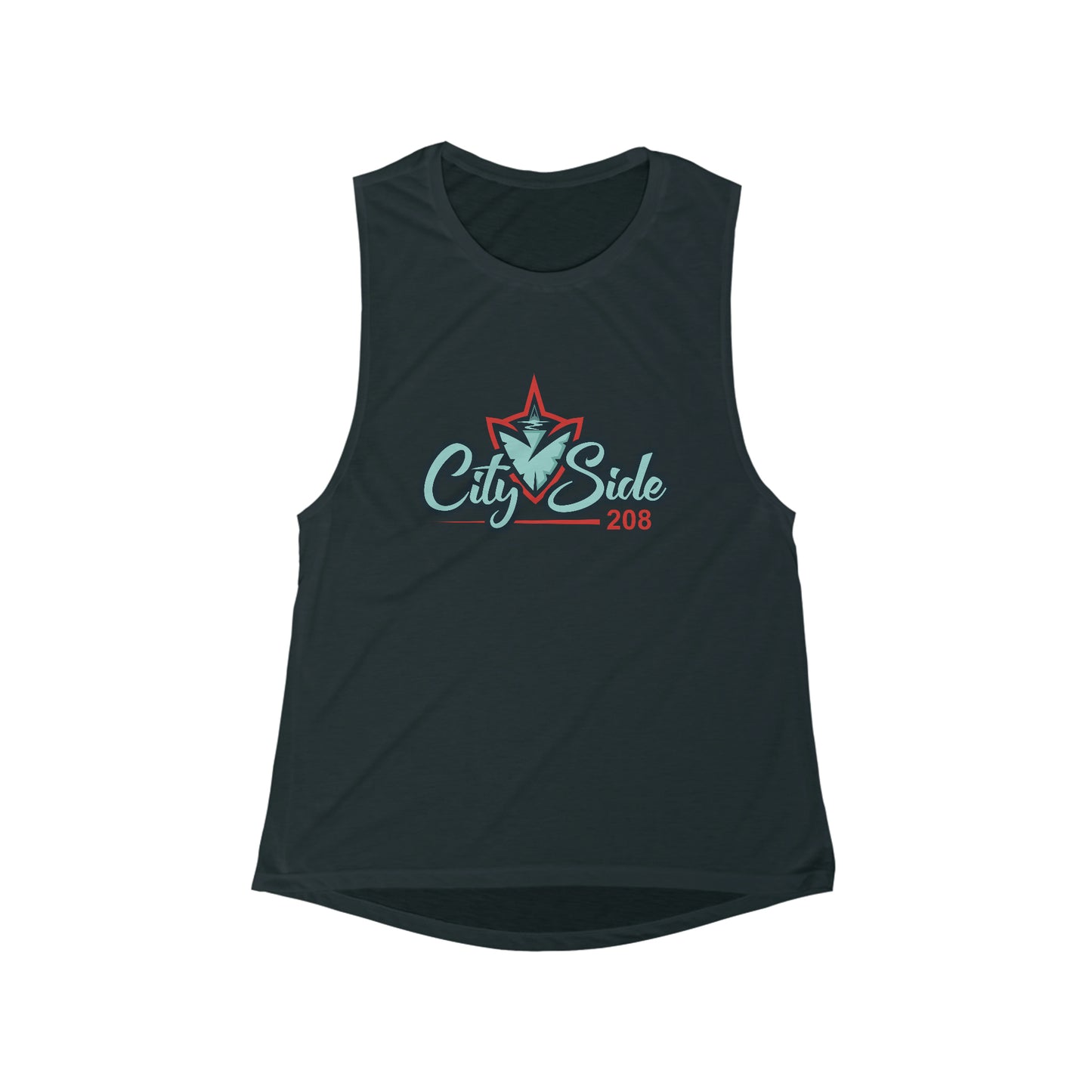 Women's CitySide208 Lacrosse Bella + Canvas Flowy Scoop Muscle Tank