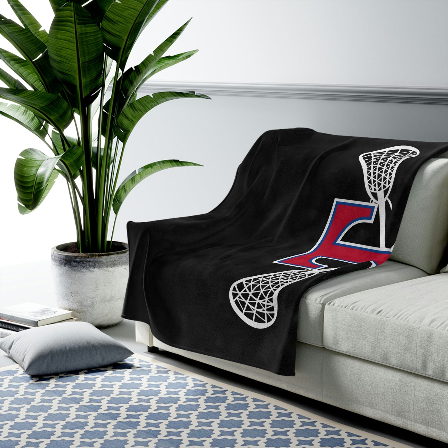 TMHS Lacrosse Velveteen Plush Blanket
