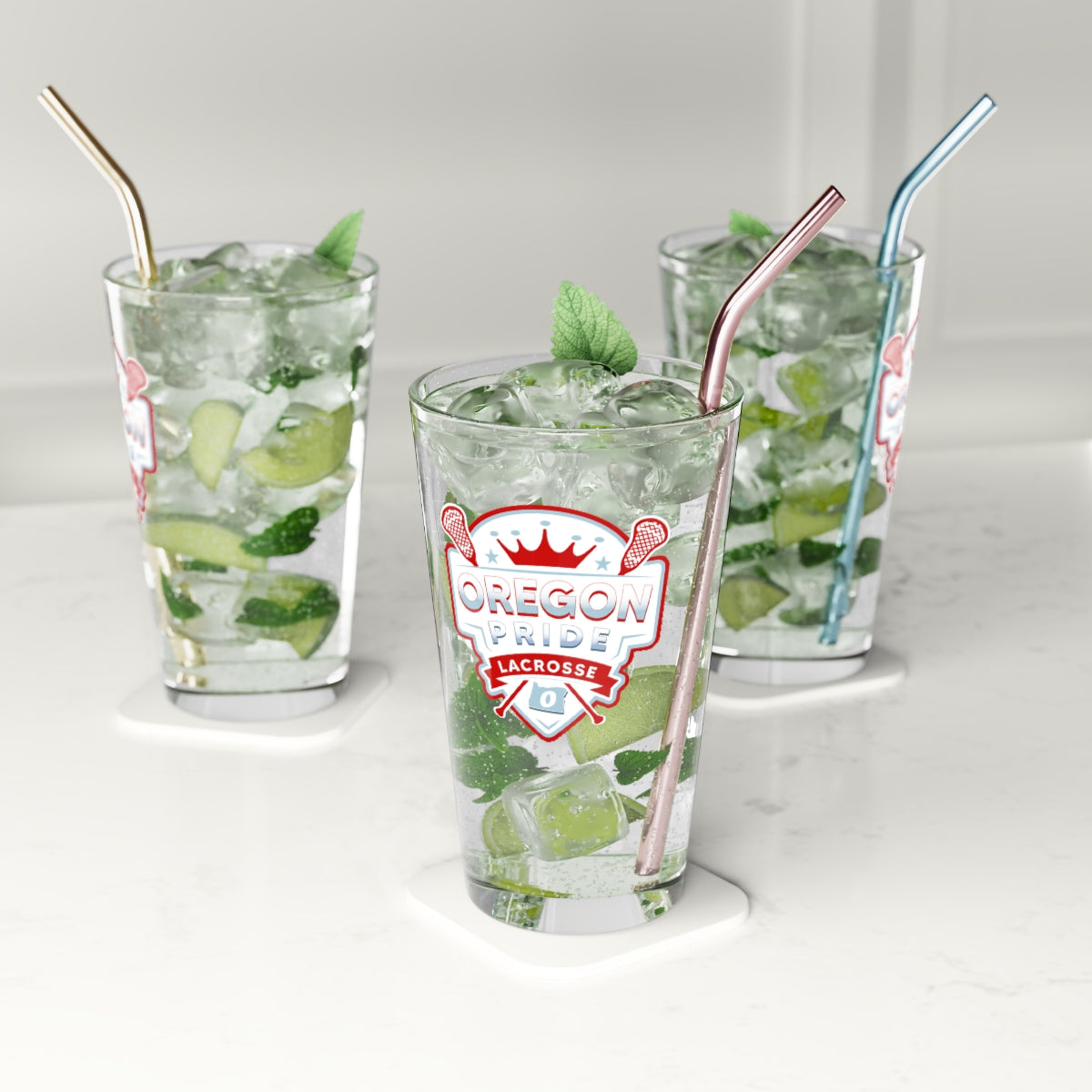 Oregon Pride Lacrosse Pint Glass - 16oz