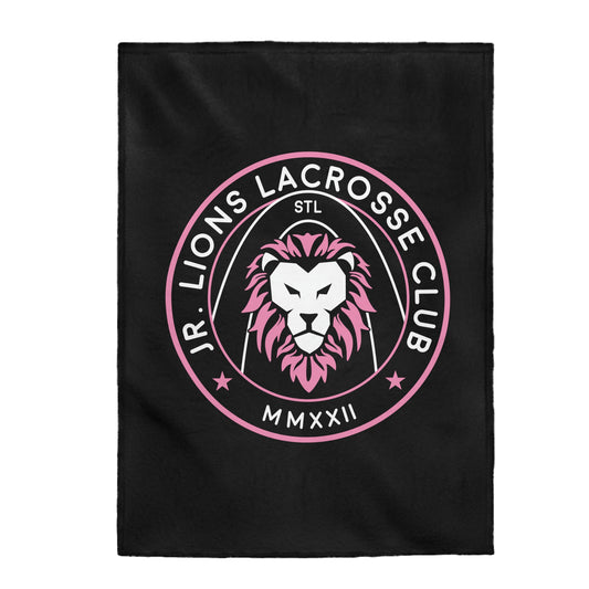 Jr. Lions Lacrosse Velveteen Plush Blanket