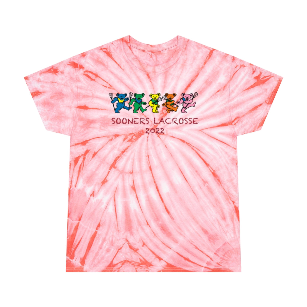 Oklahoma University Lacrosse Tie-Dye Dancing Bear Tee