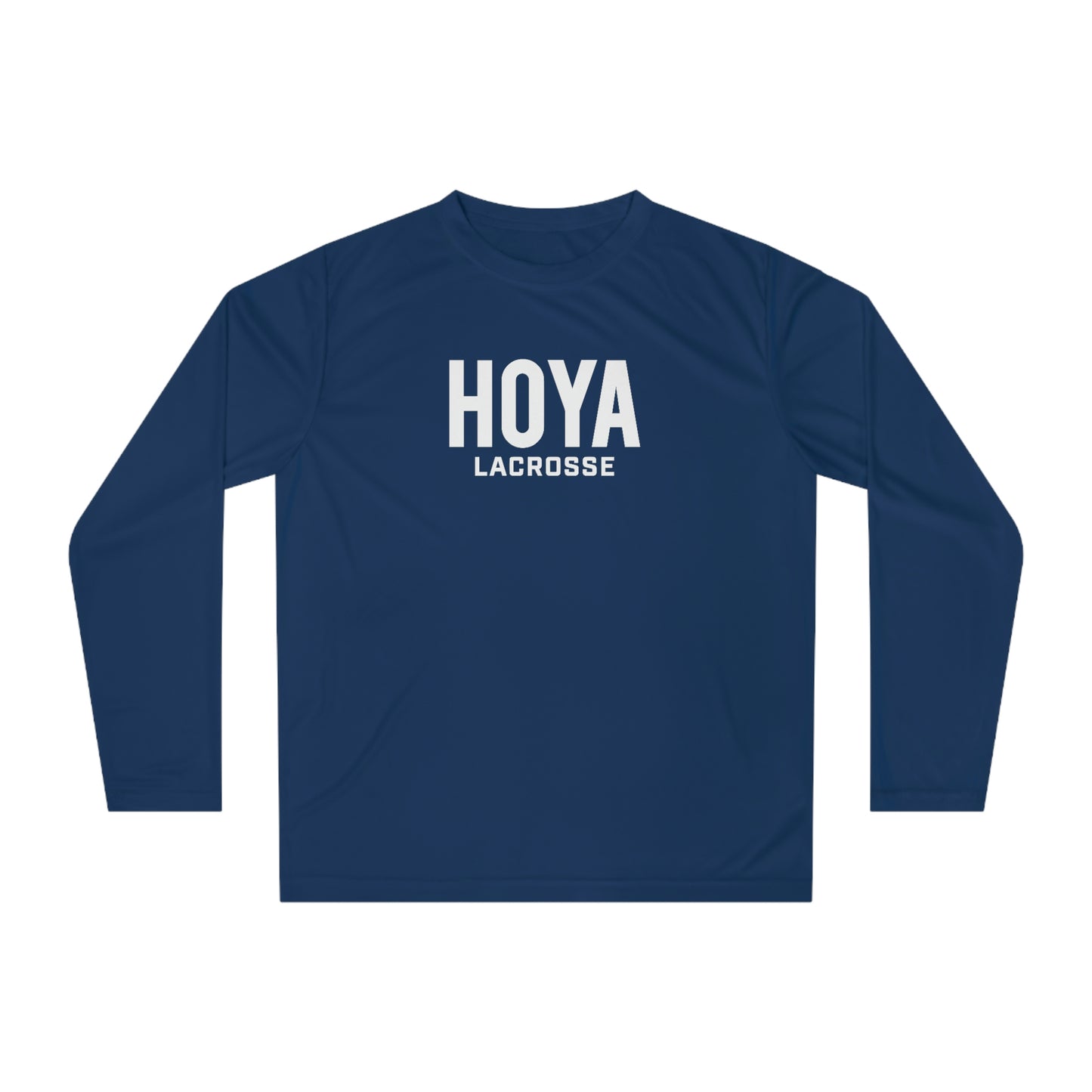 Adult Hoyas Lacrosse Performance Long Sleeve Shirt