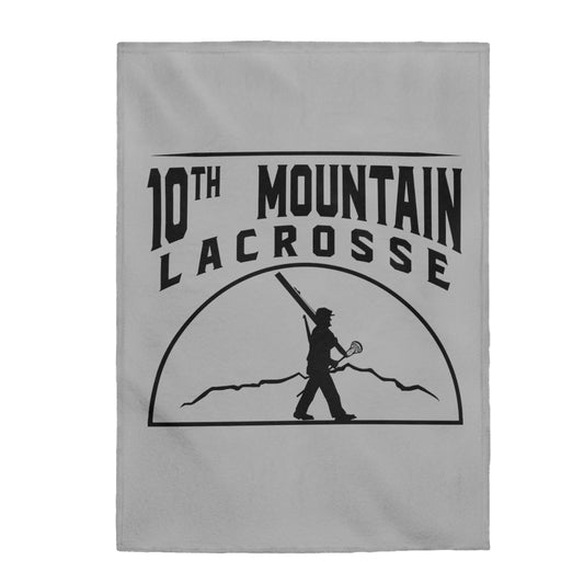 10th Mountain Lacrosse Velveteen Plush Blanket