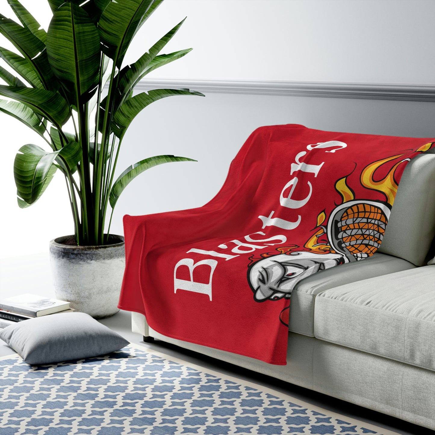 Blasters MS Lacrosse Velveteen Plush Blanket