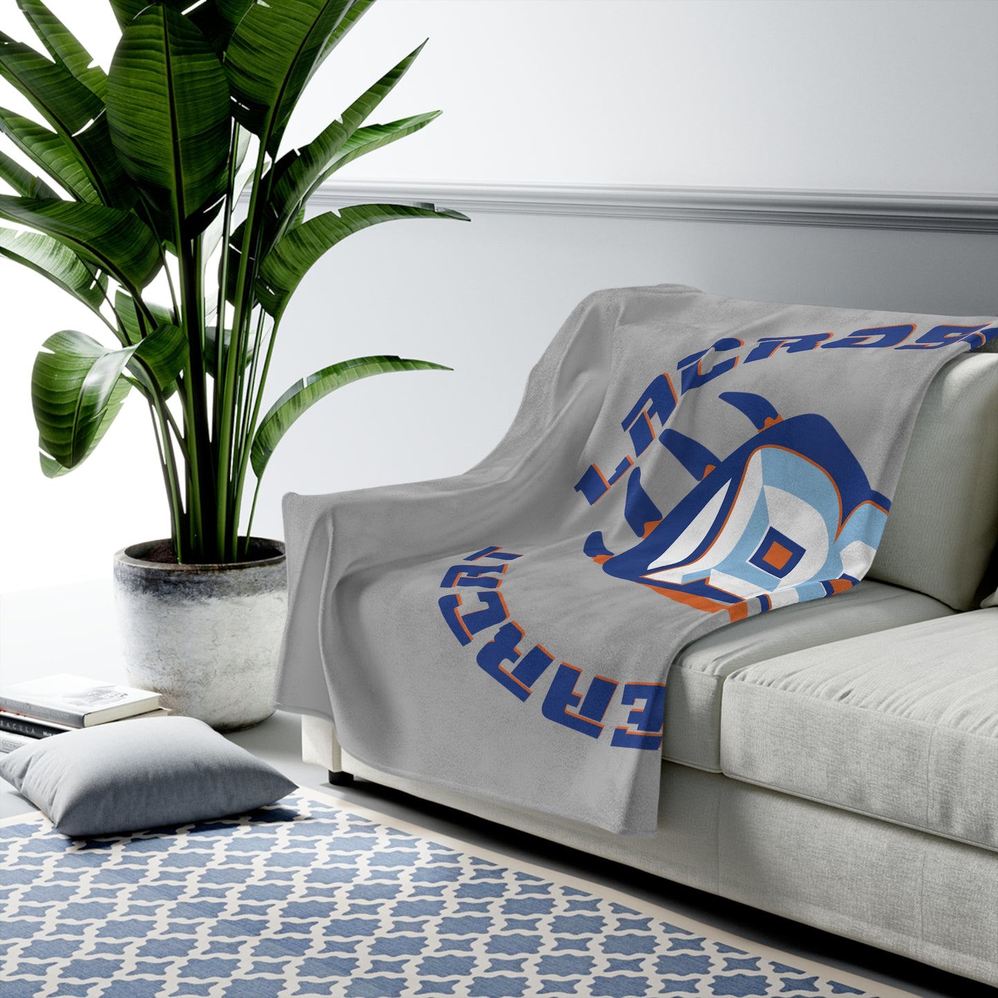 Billing Bearcats Lacrosse Velveteen Plush Blanket