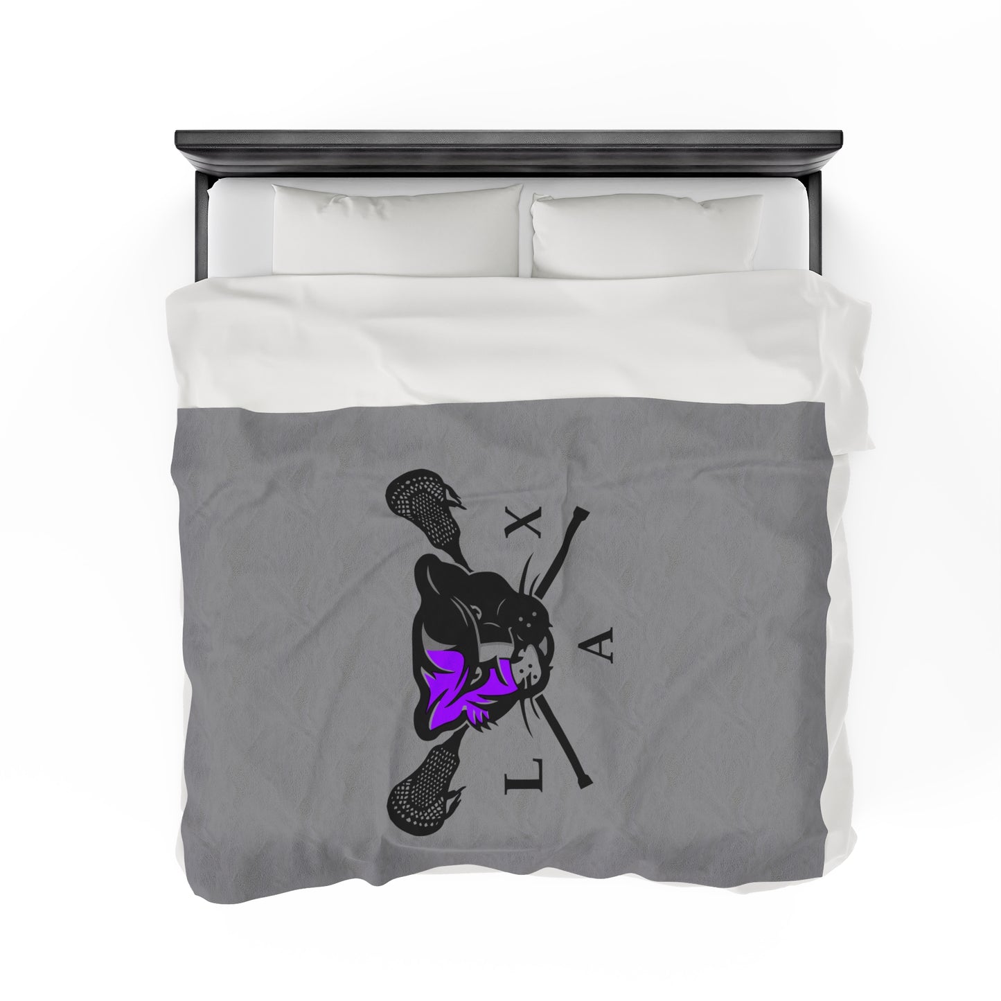 LaxCats Velveteen Plush Blanket