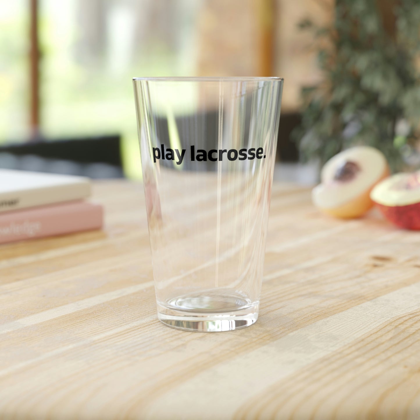 play lacrosse - Pint Glass