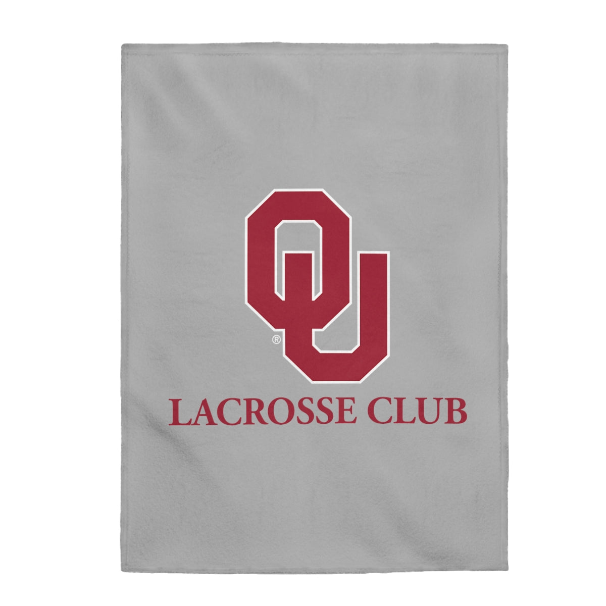 Oklahoma University Lacrosse Velveteen Plush Blanket