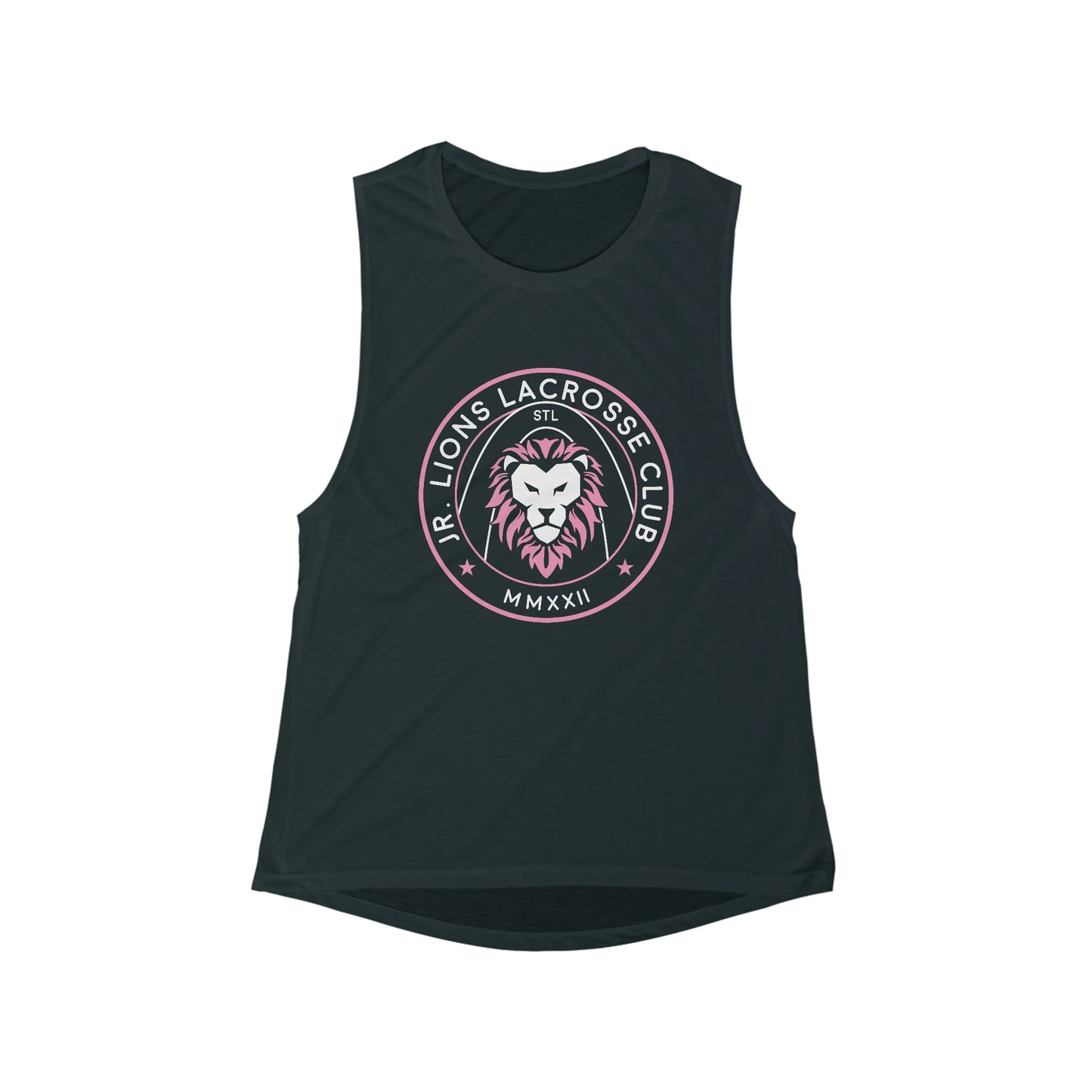 Women's Jr. Lions Lacrosse Bella + Canvas Flowy Scoop Muscle Tank