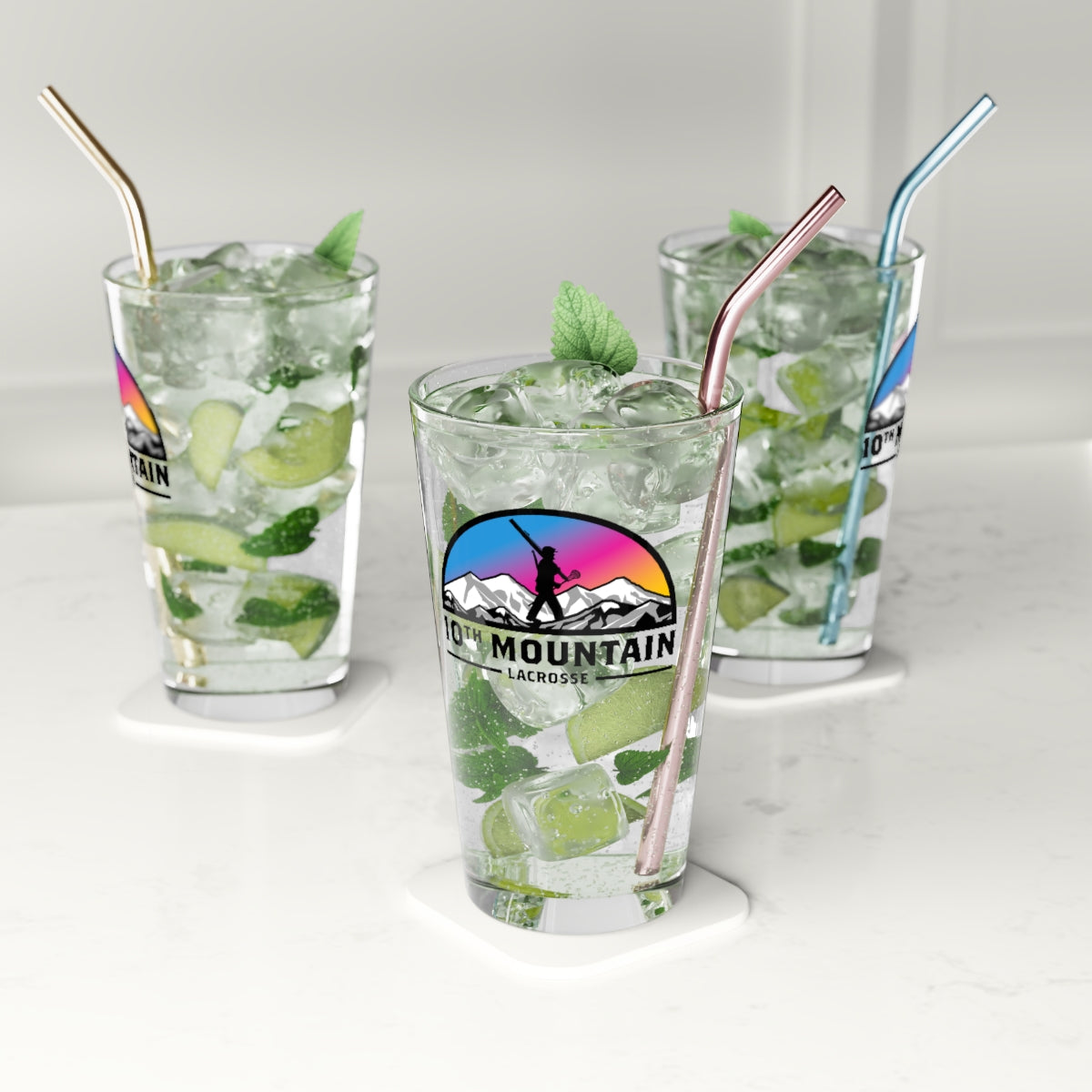 10th Mountain Lacrosse Pint Glass