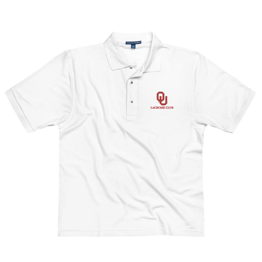 Adult Oklahoma University Lacrosse Port Authority Premium Polo