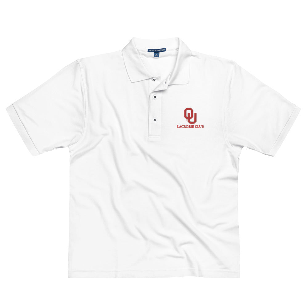 Adult Oklahoma University Lacrosse Port Authority Premium Polo