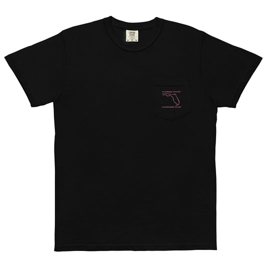 Adult FSU Lacrosse Comfort Colors Pocket Tee