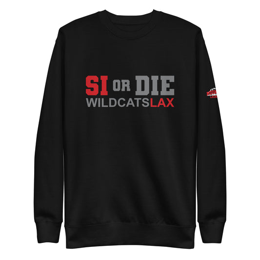Adult Mount Si Lacrosse Cotton Heritage Premium Crewneck Sweatshirt