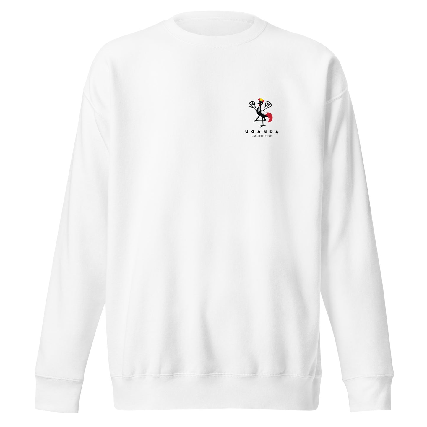 Adult Uganda Lacrosse Cotton Heritage Crewneck Sweatshirt