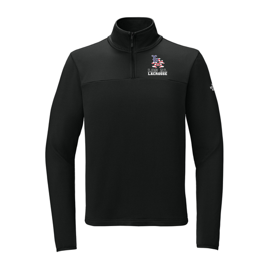 Adult Los Al Lacrosse The North Face Aim 1/4-Zip — Flag Logo in TNF Black — front view