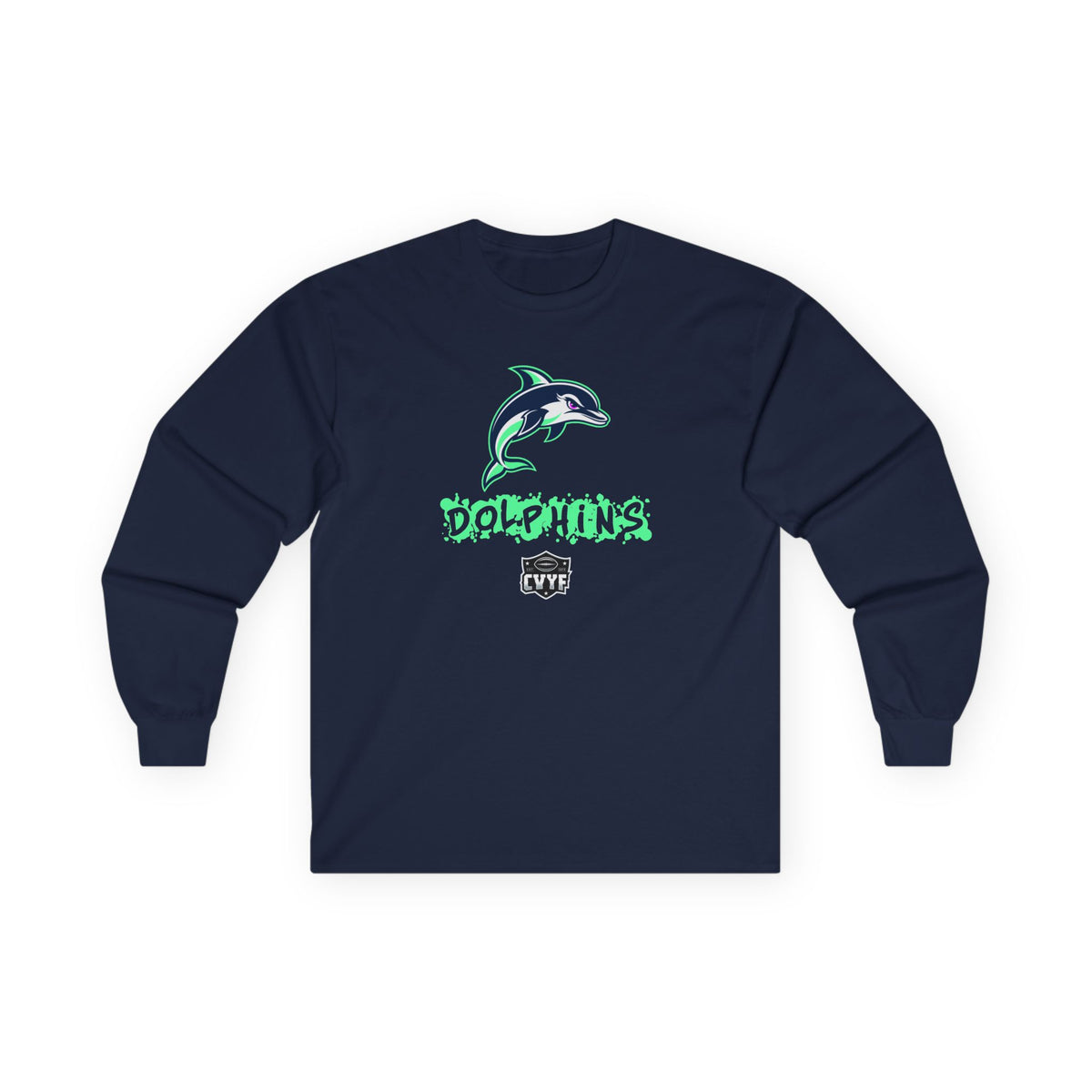 Adult Dolphins Gildan Ultra Cotton Long Sleeve