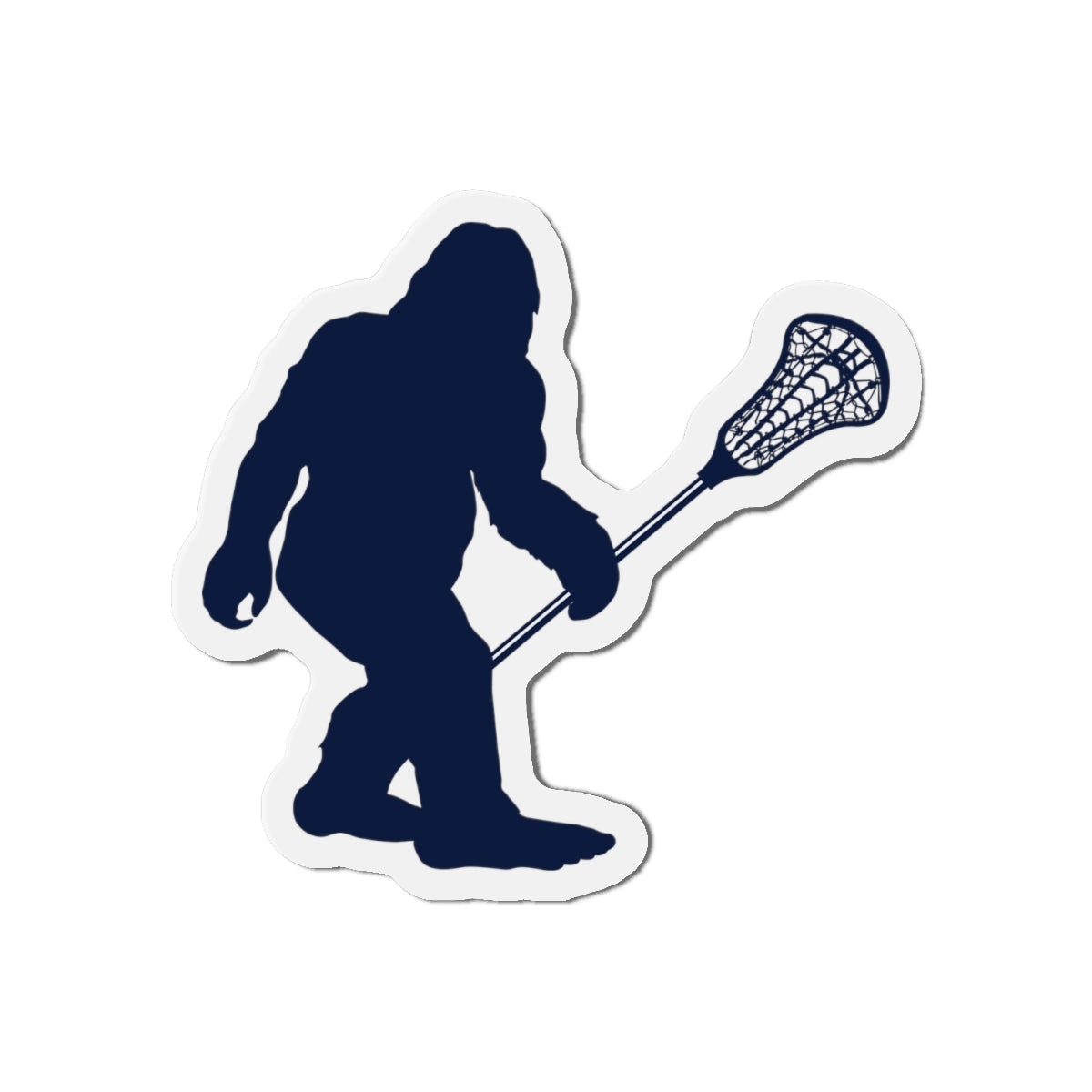 Sasquatch Lacrosse Die Cut Magnet