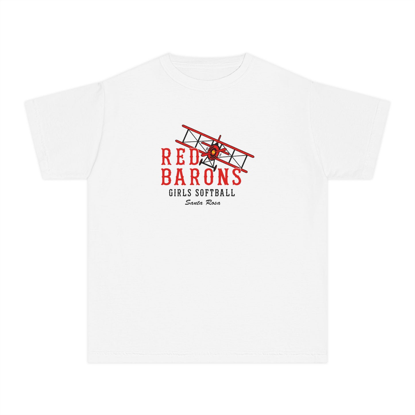 Youth Santa Rosa Red Barons Comfort Colors Garment Dyed T-Shirt