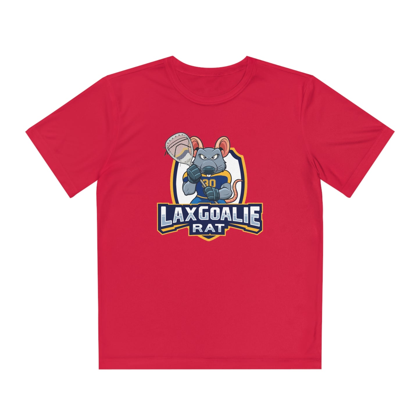 Youth Lax Goalie Rat Sports Sport-Tek Performance Tee
