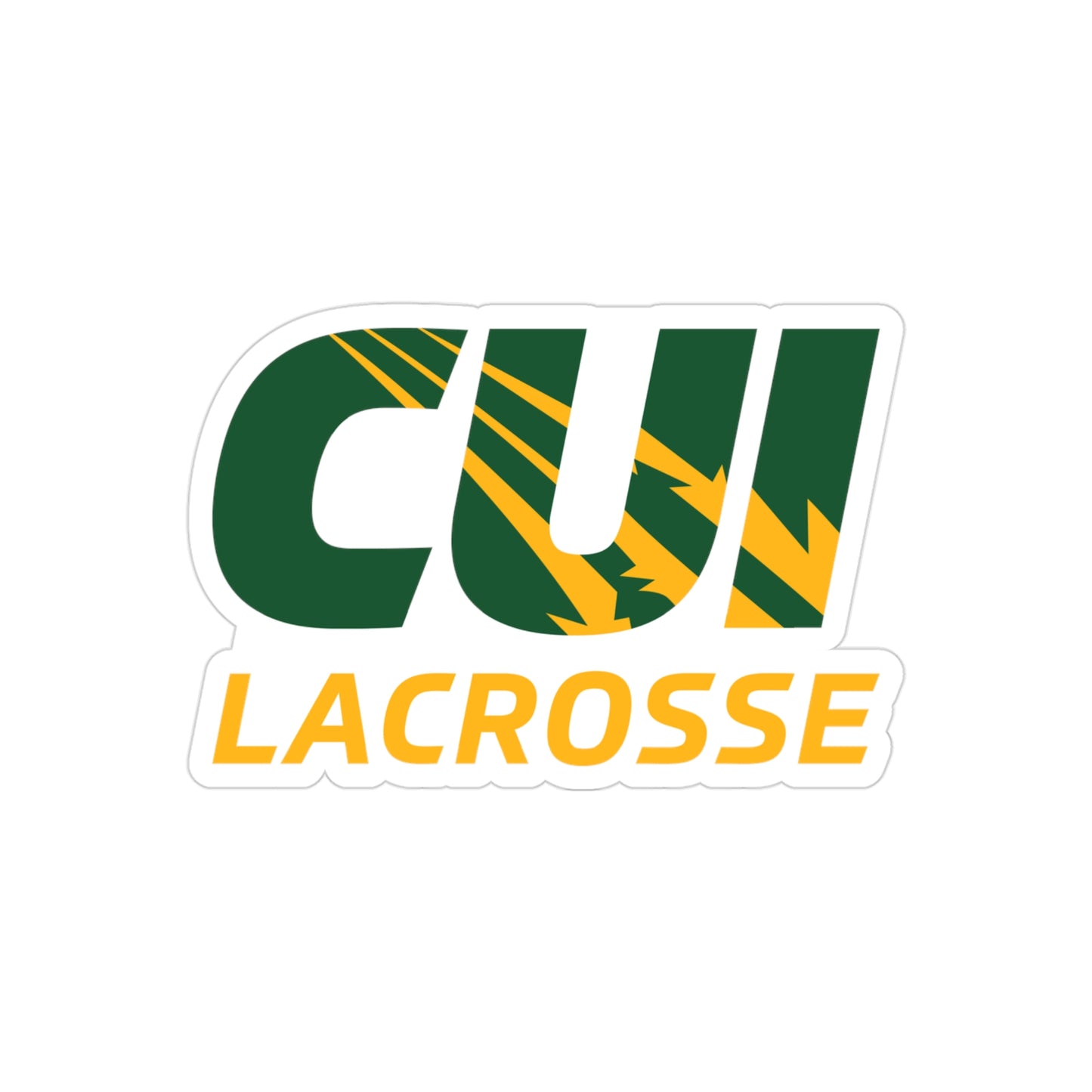 CUI Lacrosse Die-Cut Transparent Outdoor Stickers (3-Pack)